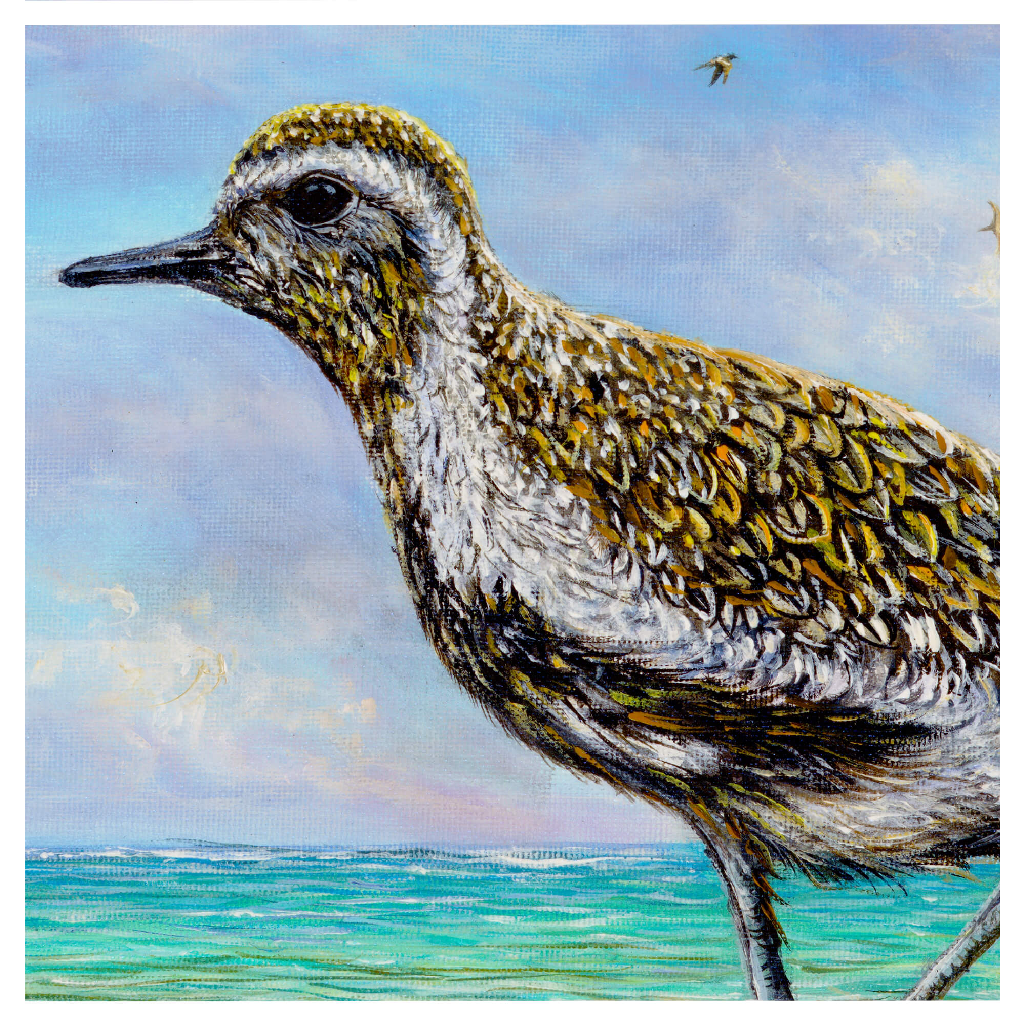 An illustration of a bird by hawaii artist  Esperance Rakotonirina