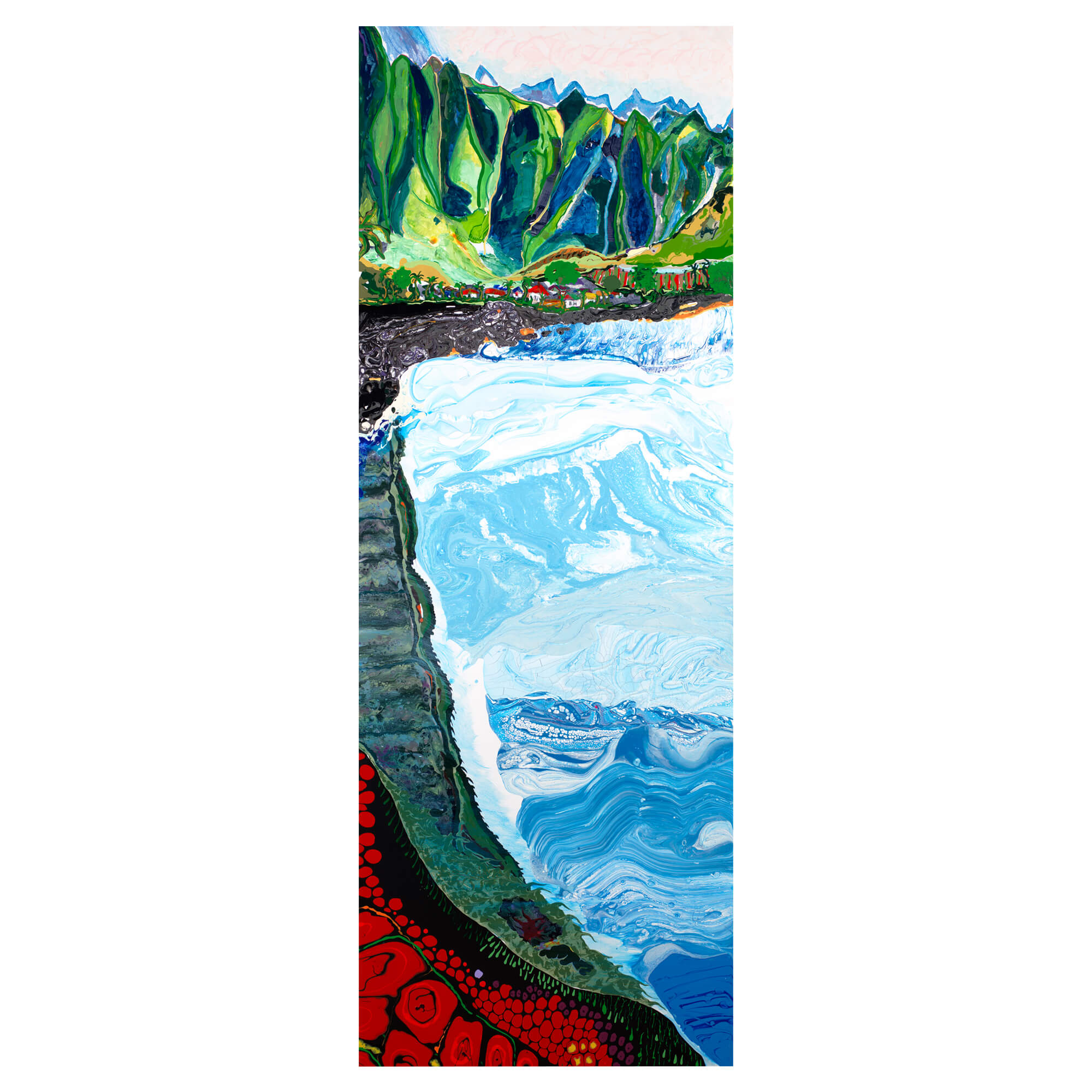 art print featuring an abstract landscapeby Hawaii artist Robert Hazzard