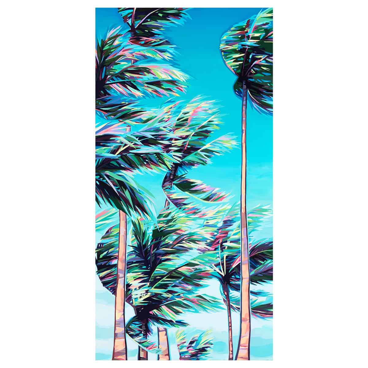 christie shinn windy palms original canvas painting no frame