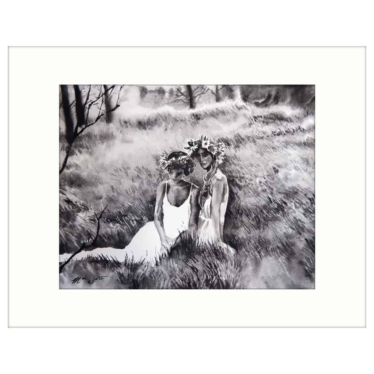 mae waite ladies in the meadow matted