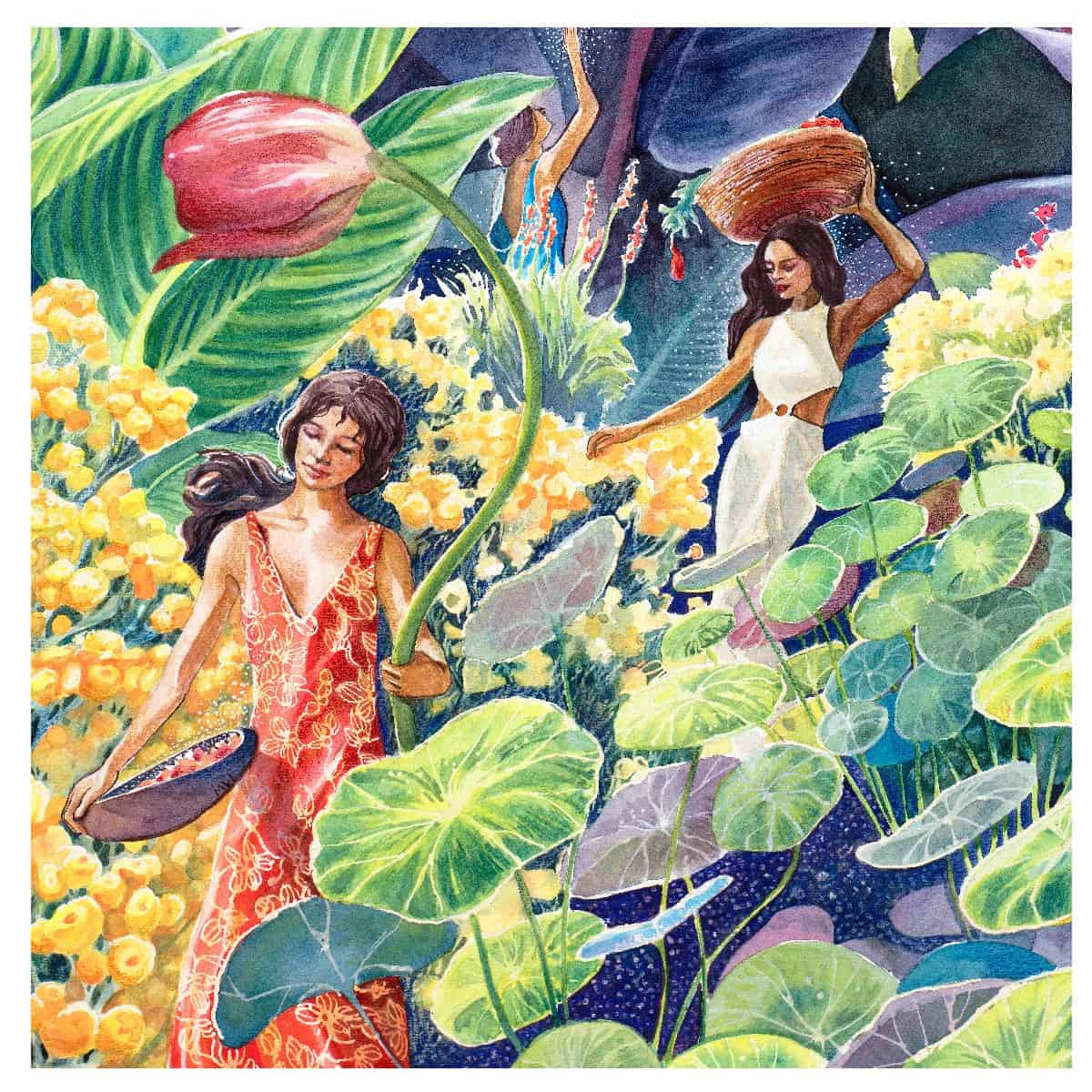 Aloha Aina (detail) by Hawaii artist Mae Waite