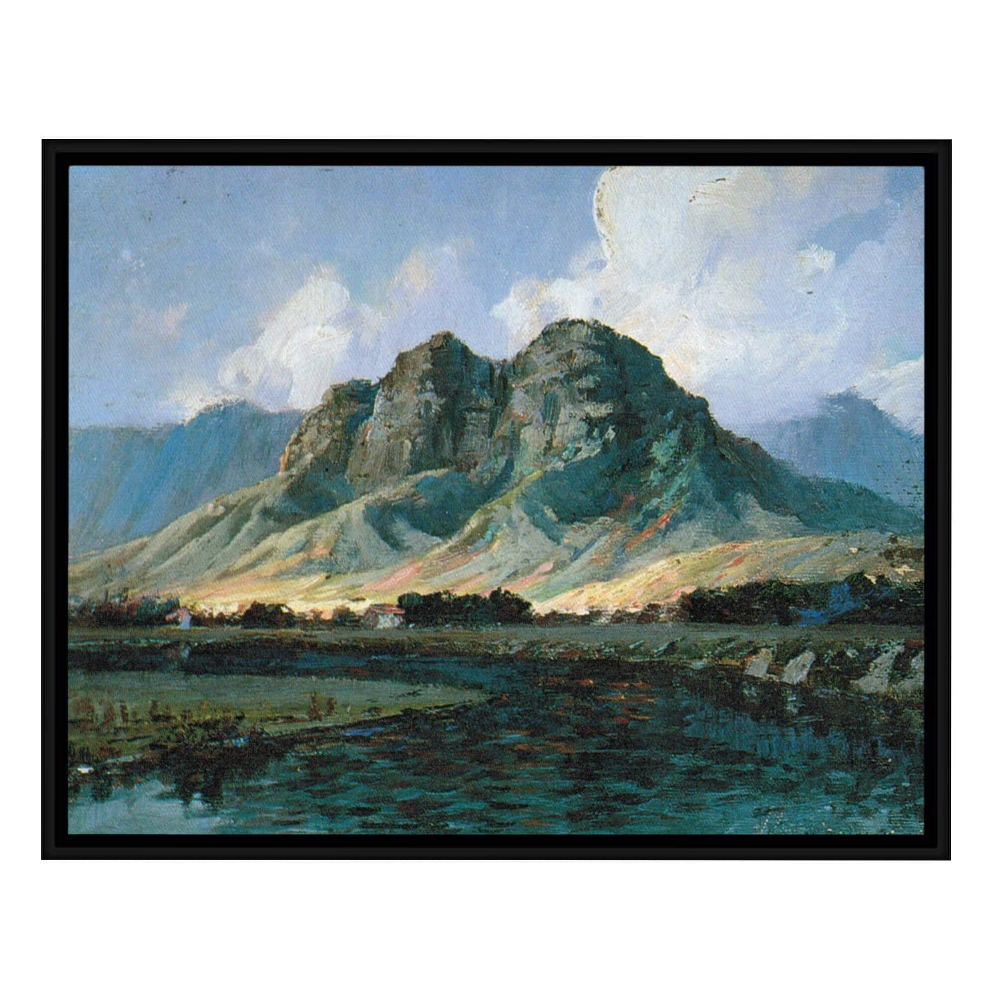 Canvas art print with black frame showcasing the sky by hawaii artist  David Hitchcock