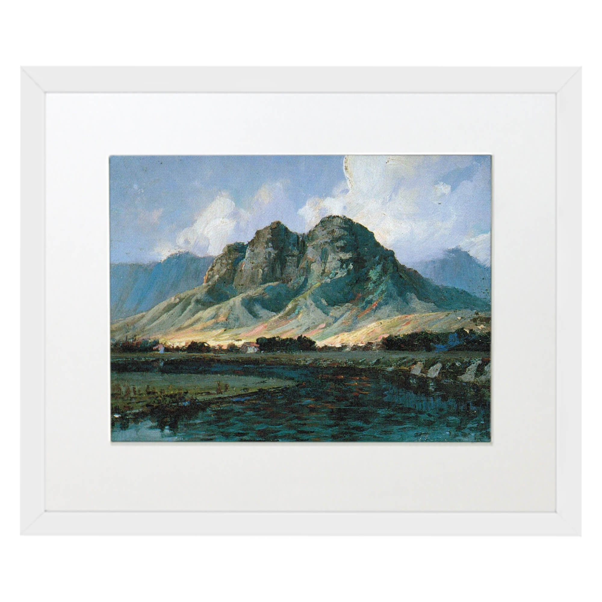 Matted art print with white frame showcasing the clear water by hawaii artist  David Hitchcock