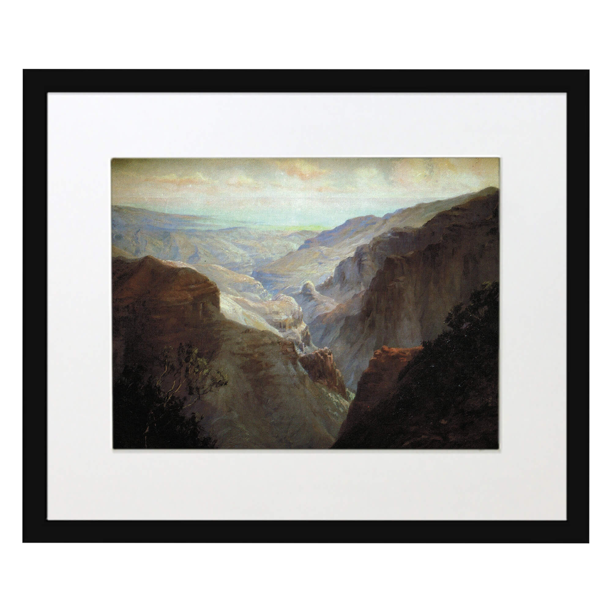 Matted art print with black frame featuring clouds in the sky by hawaii artist  David Hitchcock