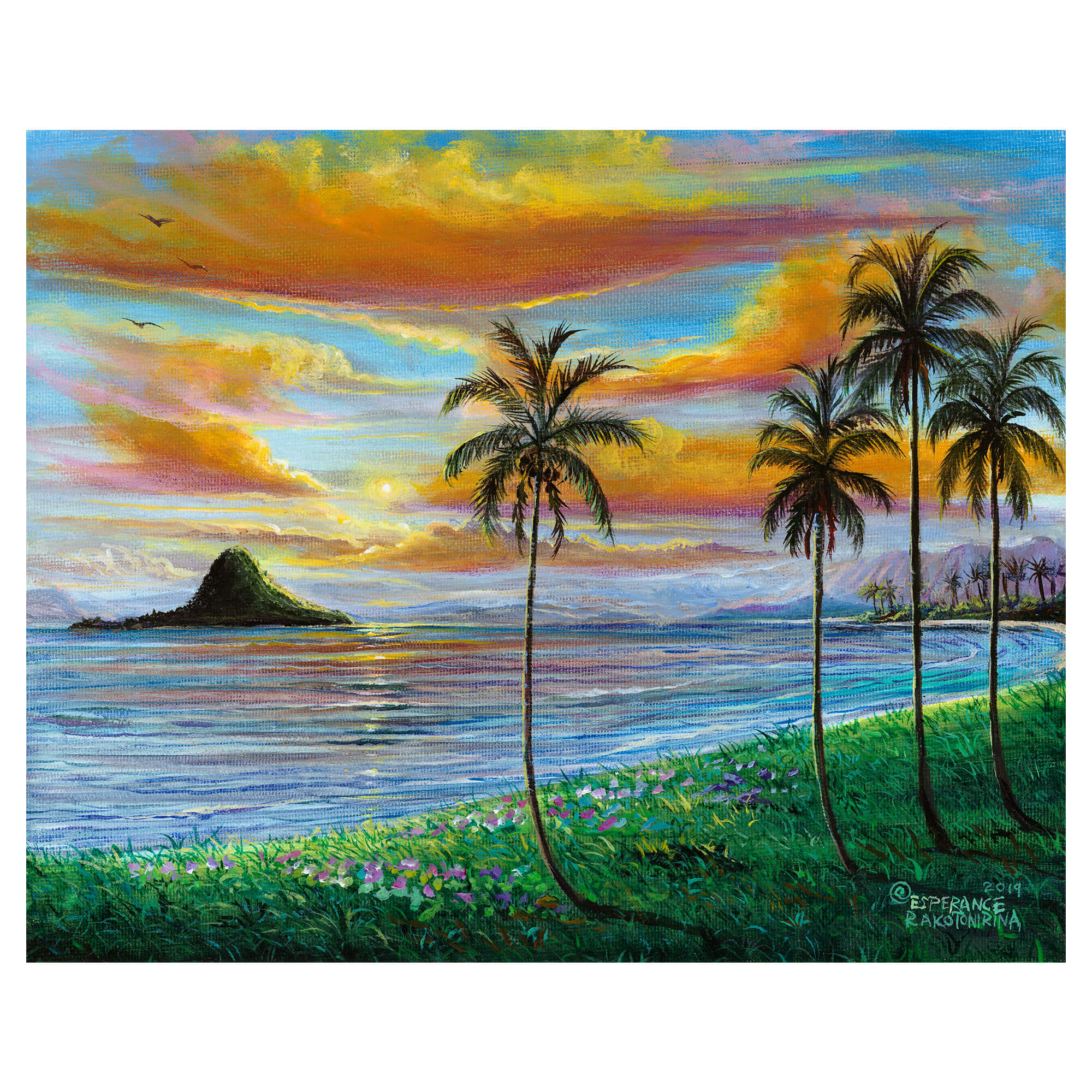 by hawaii artist Esperance Rakotonirina Chinamans Hat-art print