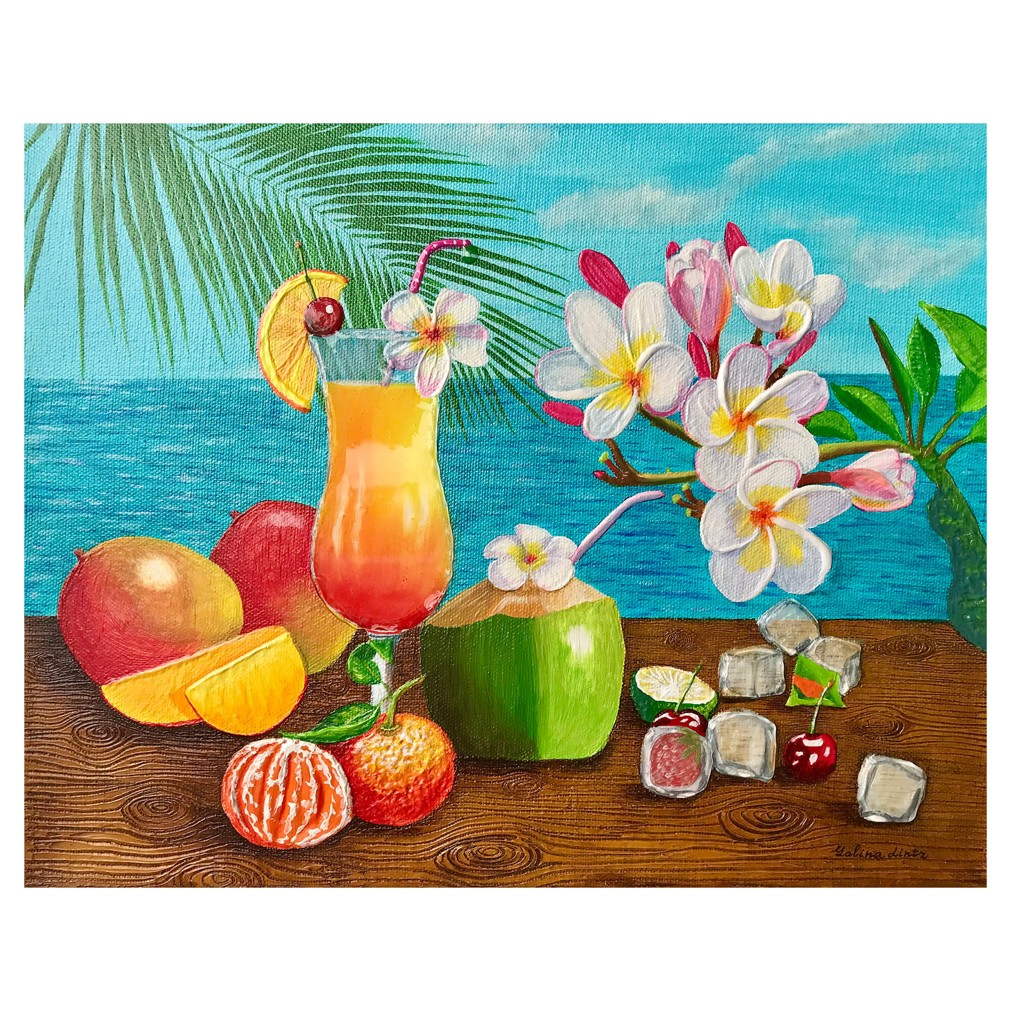  hawaii artist Galina Lintz Still Life With Tropical Fruits 1 art print