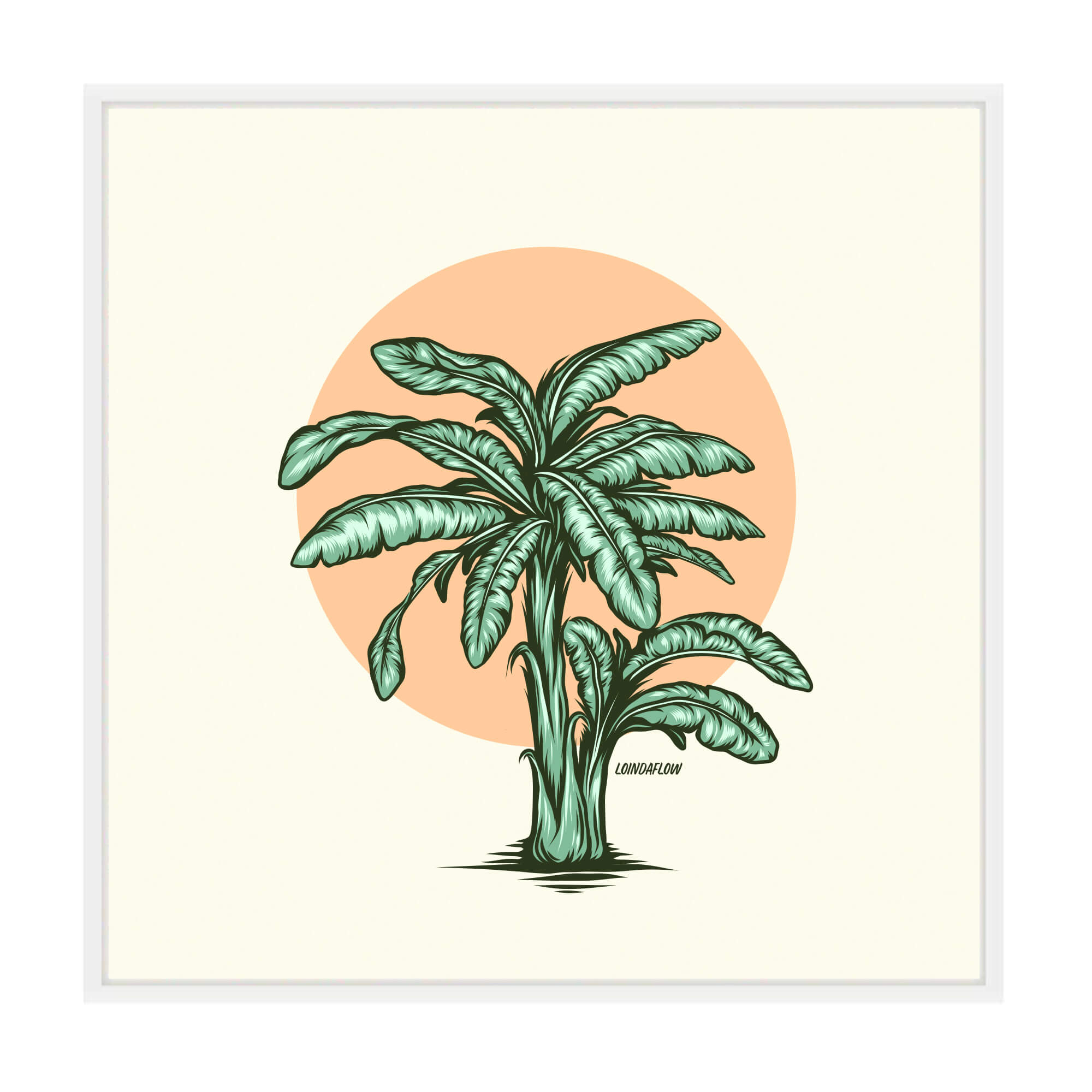 Canvas giclée print of a tropical plant by Hawaii artist Laihha Organna