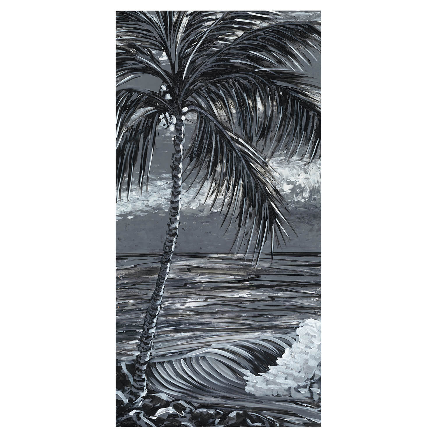 hawaii artist Suzanne MacAdam Grey Scale Palm art print