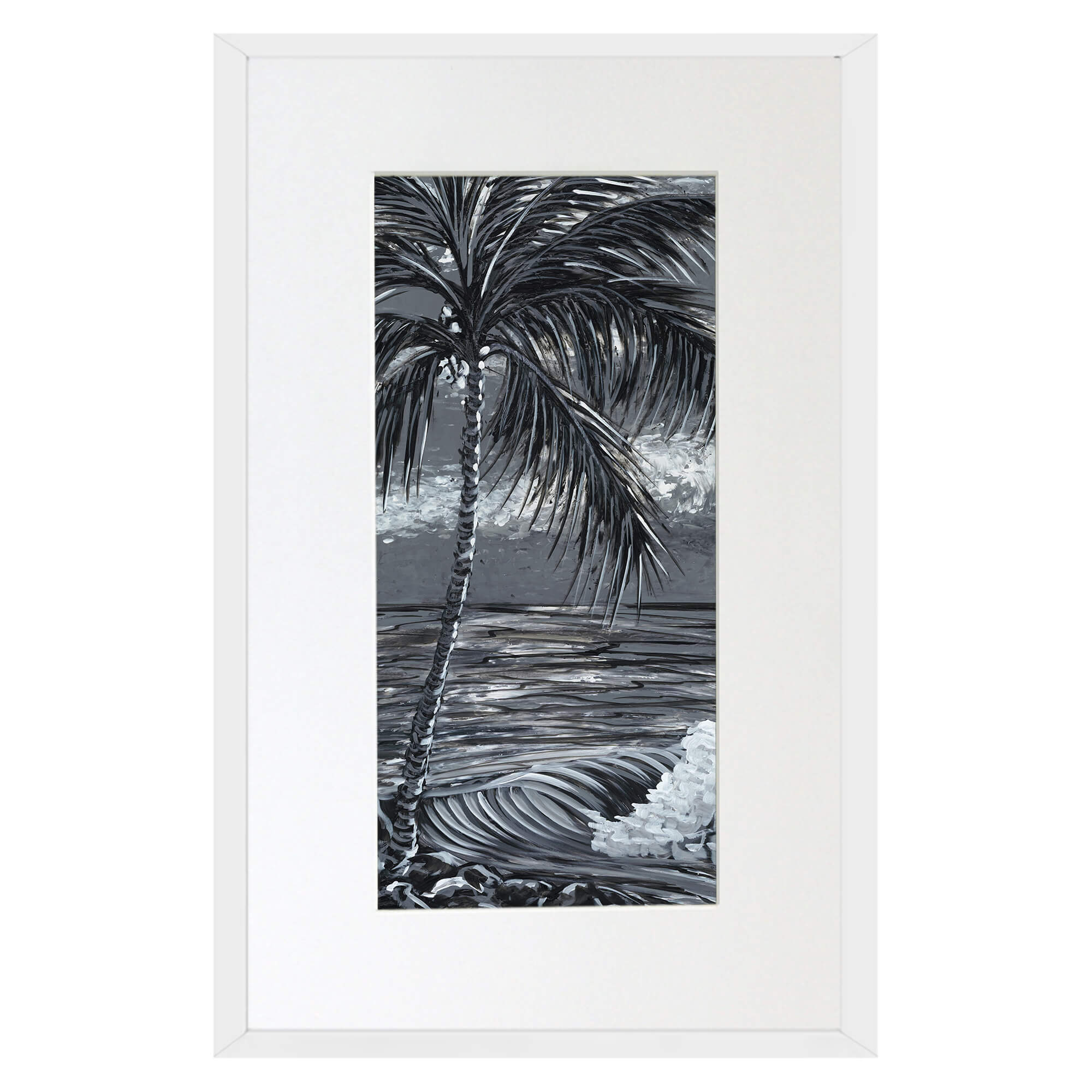 Matted art print with white frame featuring the sky by hawaii artist Suzanne MacAdam