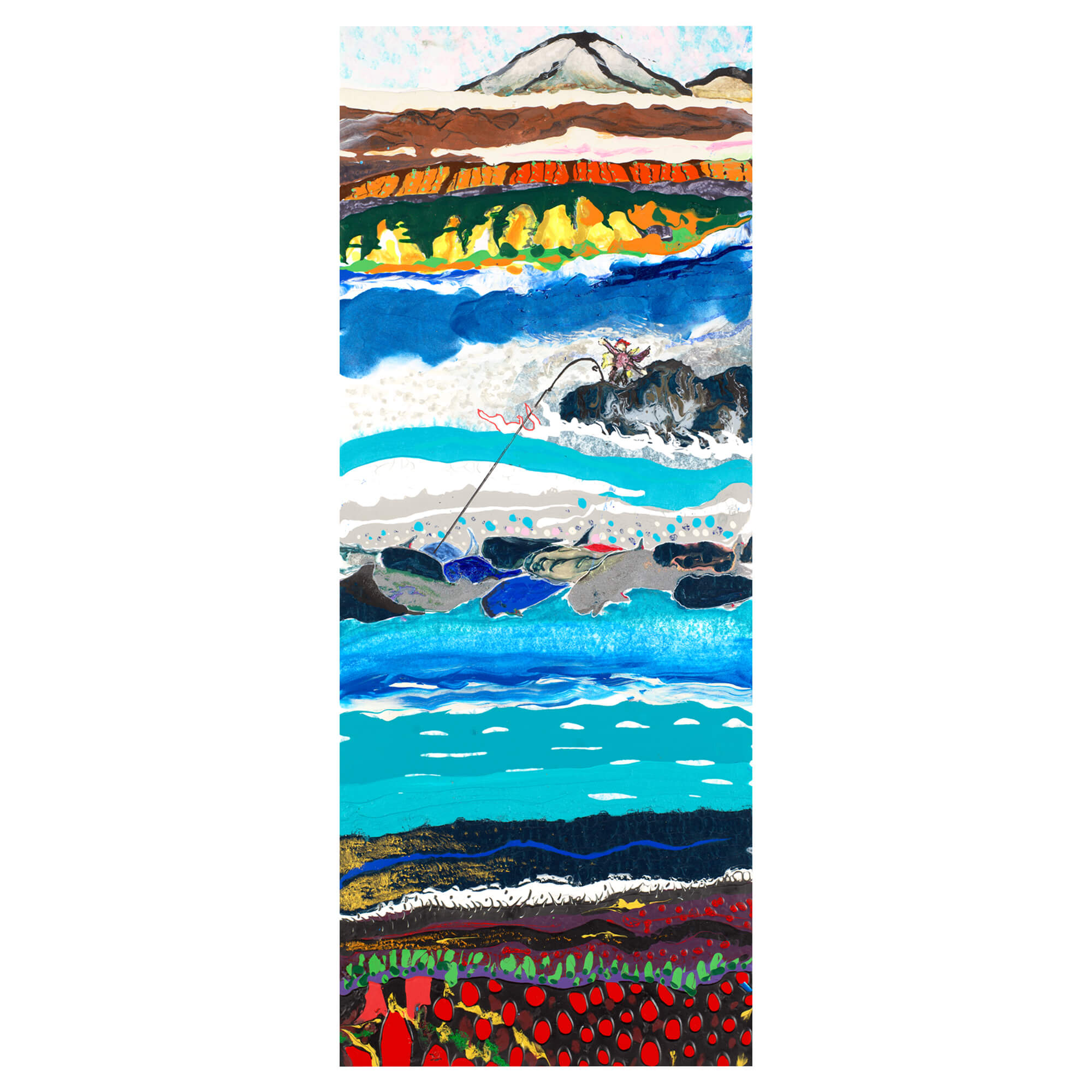 abstract art of the different layers of the ocean by Hawaii artist Robert Hazzard