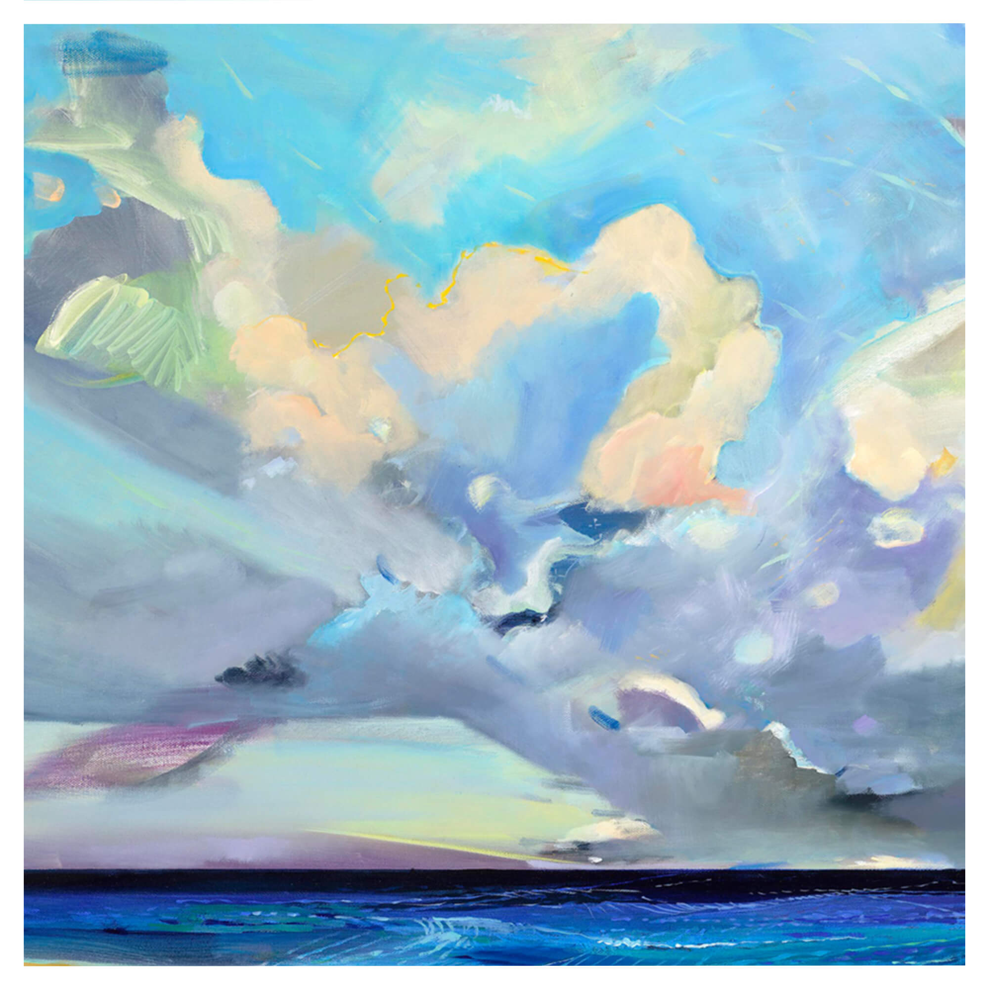 Abstract blue sky by Hawaii artist Saumolia Puapuaga