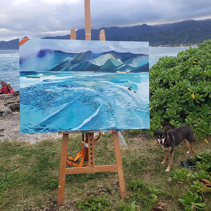 hawaii artist saumolia plein air painting hawaii beach