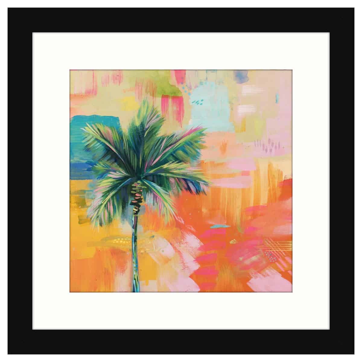 lauren roth hawaii artist abstract palm black frame