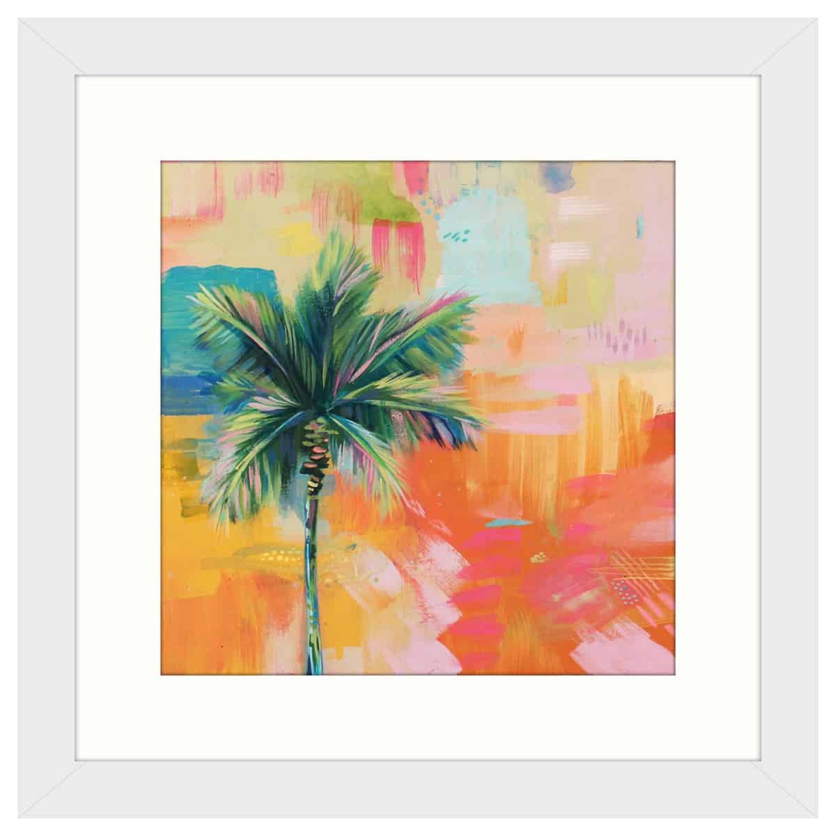 lauren roth hawaii artist abstract palm white frame