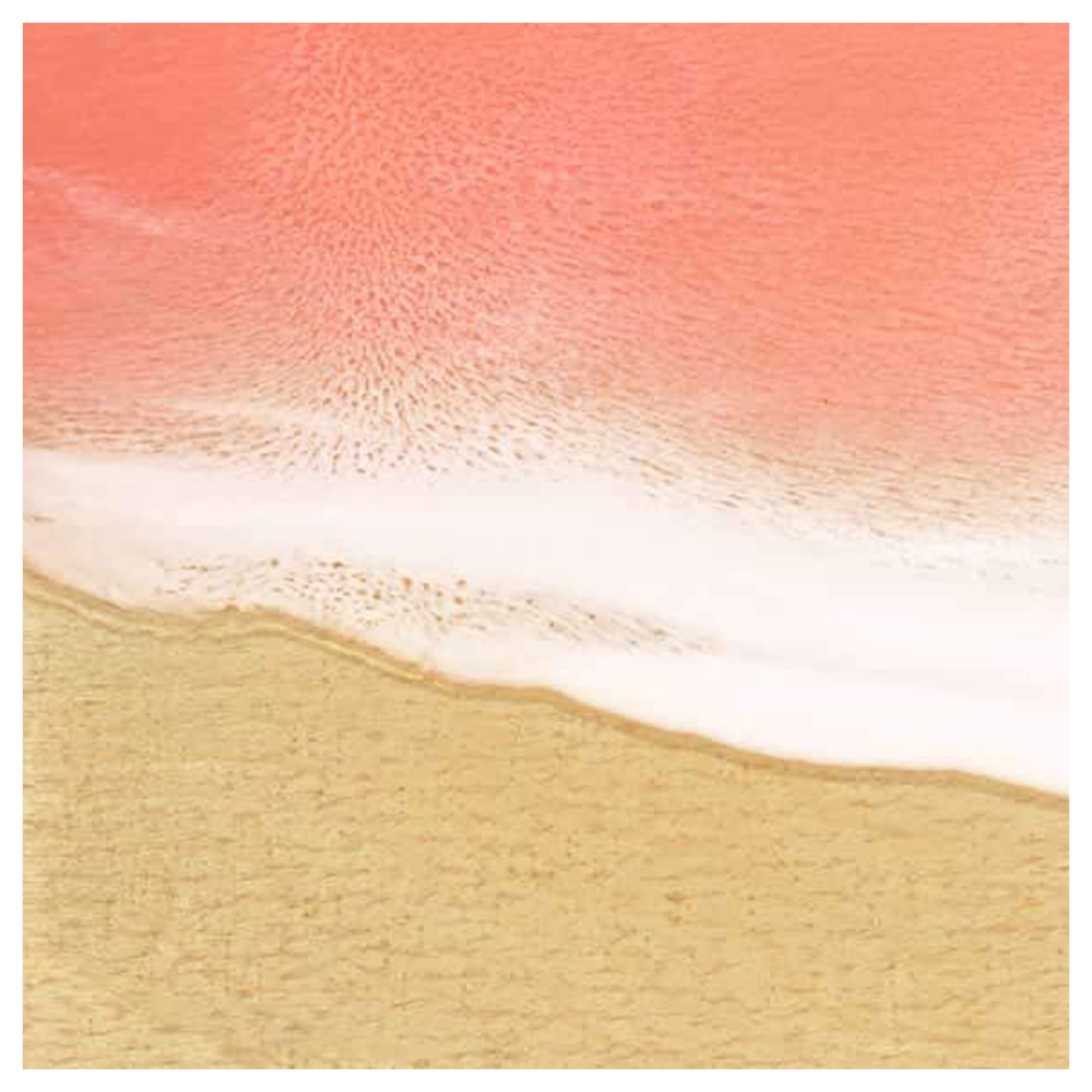 Close up details of aerial photo Peach Haze by Hawaii artist Bree Poort