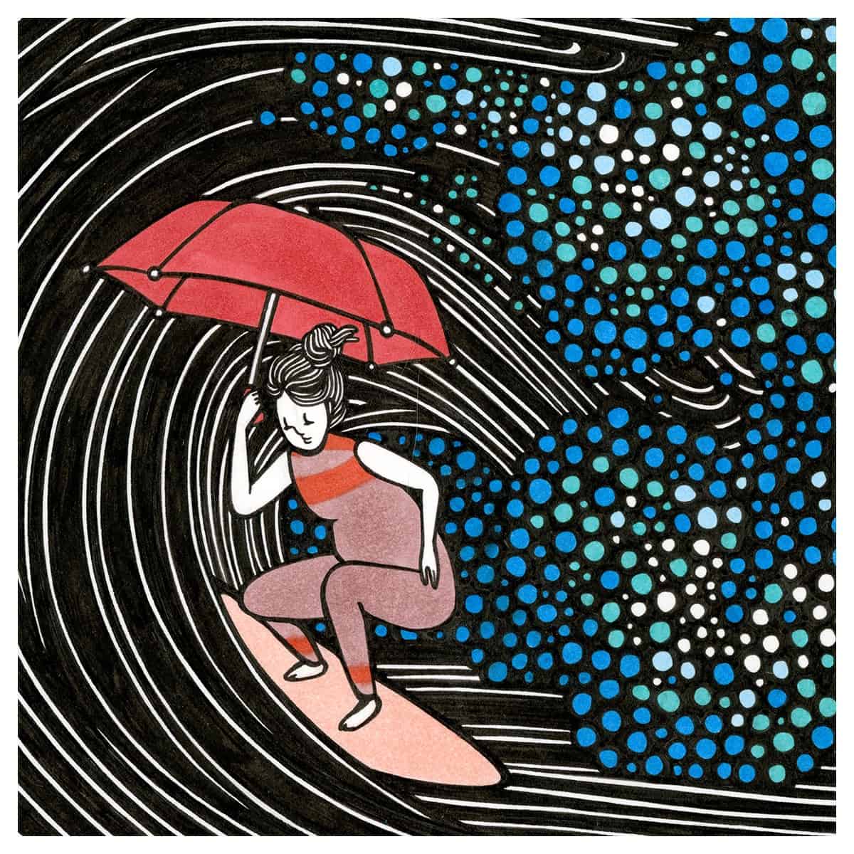kris goto umbrella party surfer detail