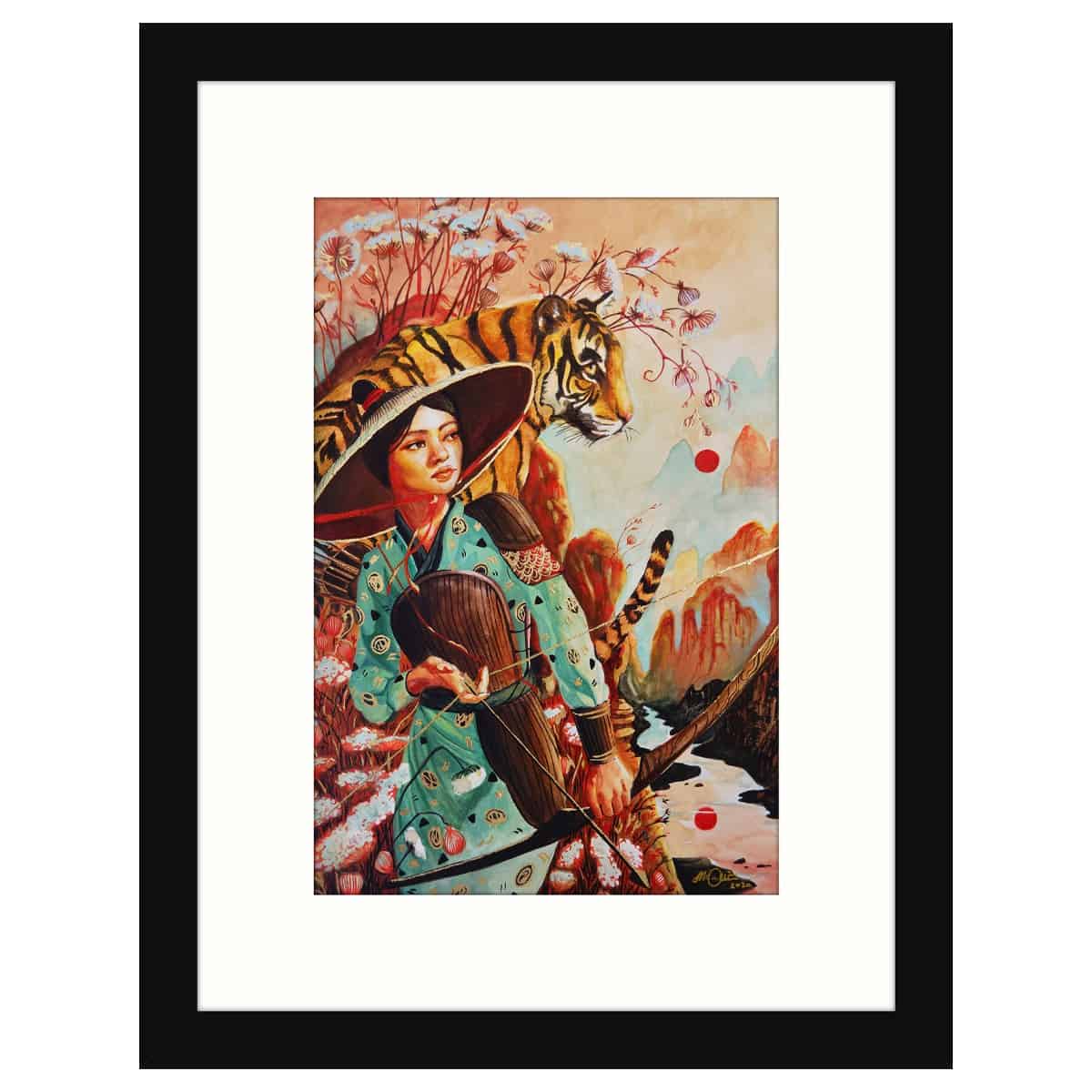 the lookout mae waite matted black frame