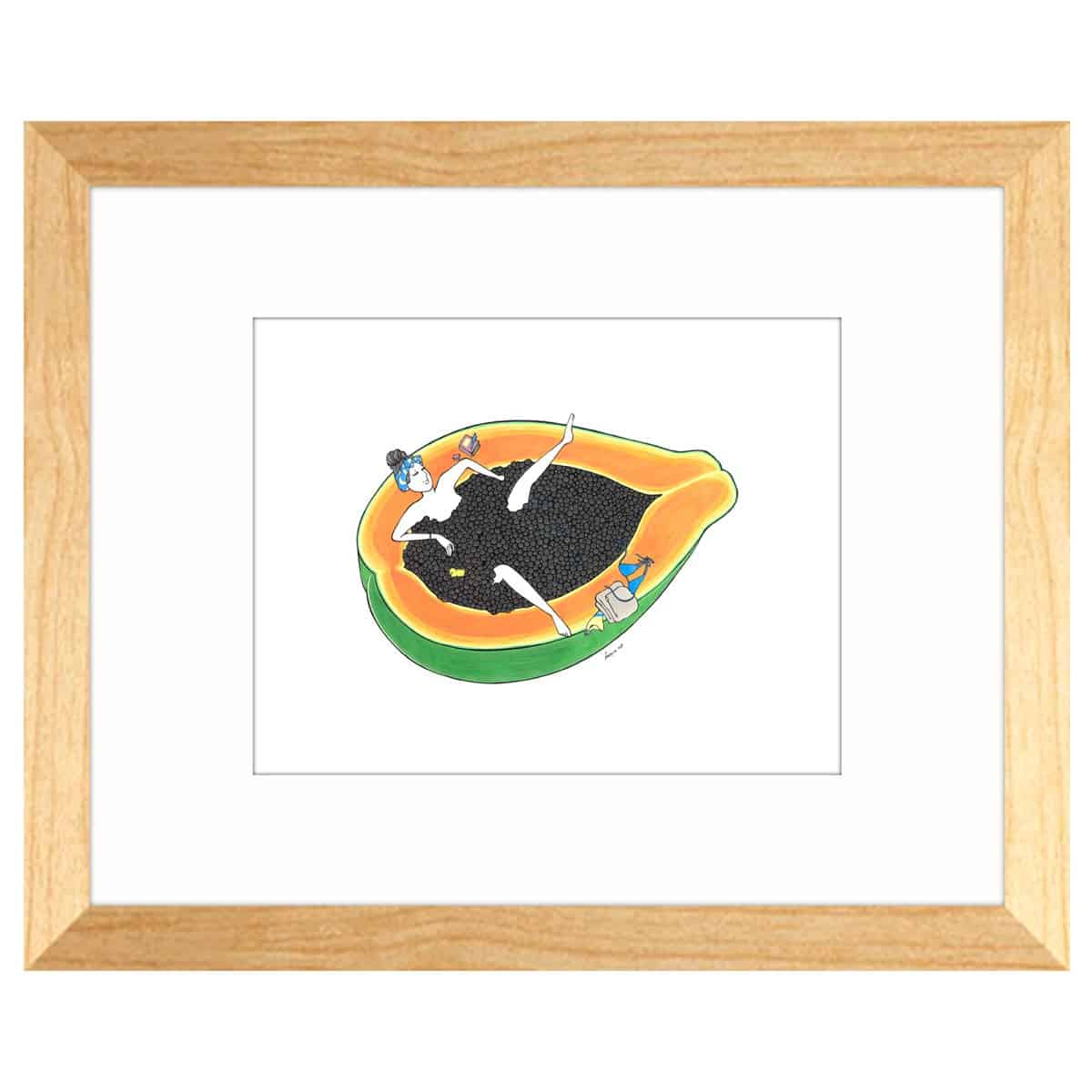 kris goto papaya time wooden frame
