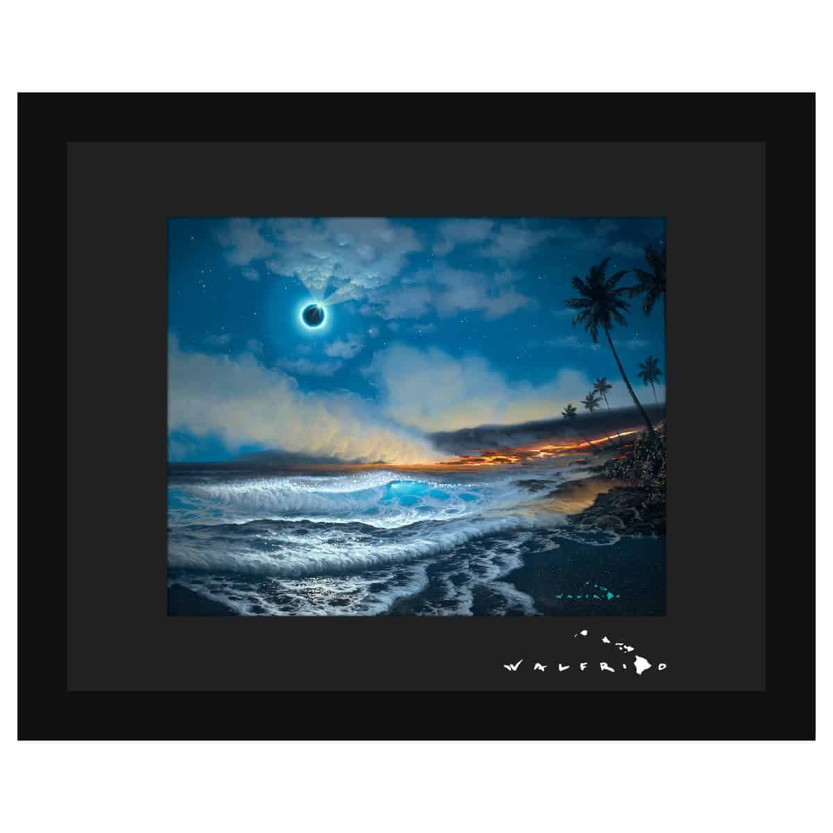 walfrido mysteries of the night matted black frame