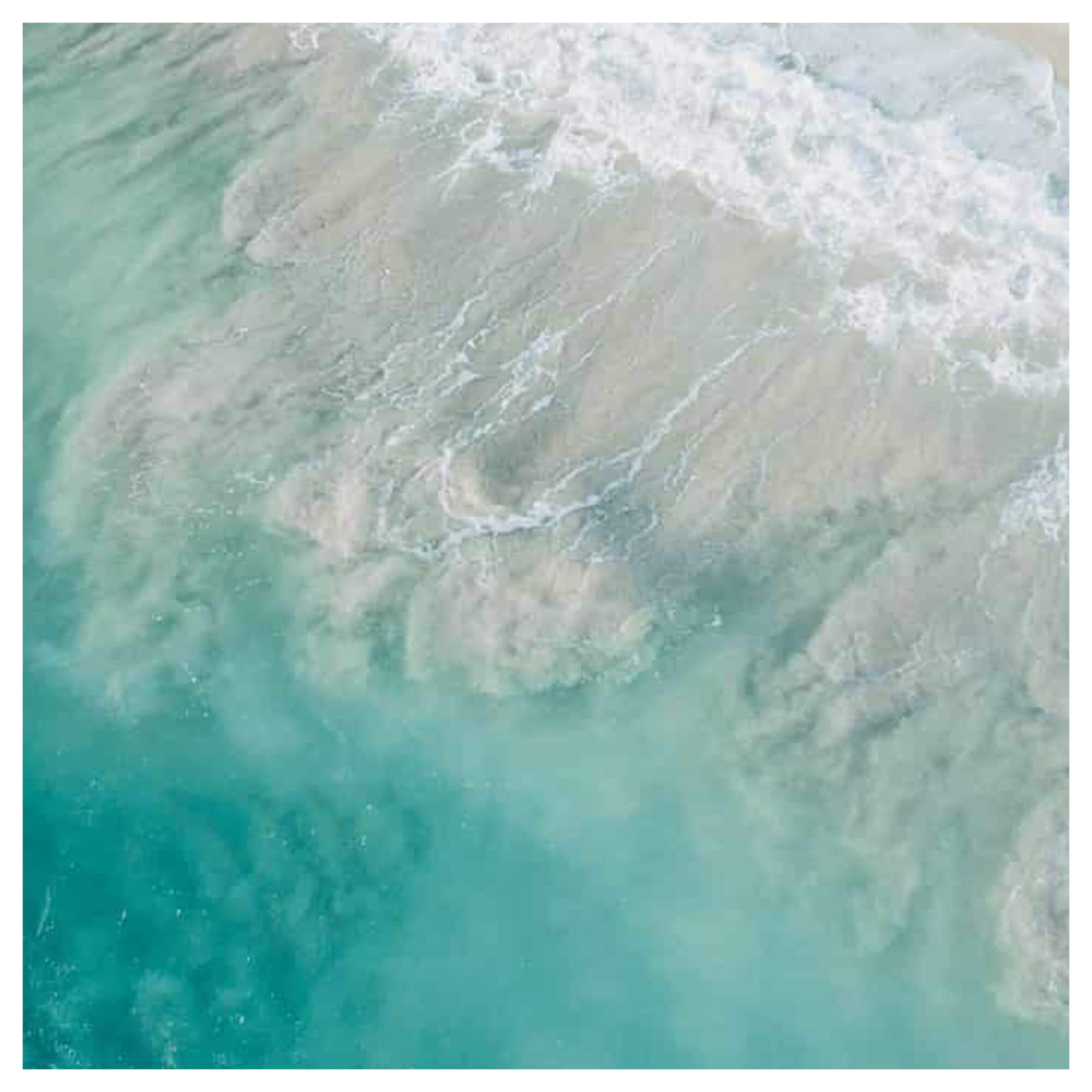 Close up details of aerial photo Hukilau by Hawaii artist Bree Poort