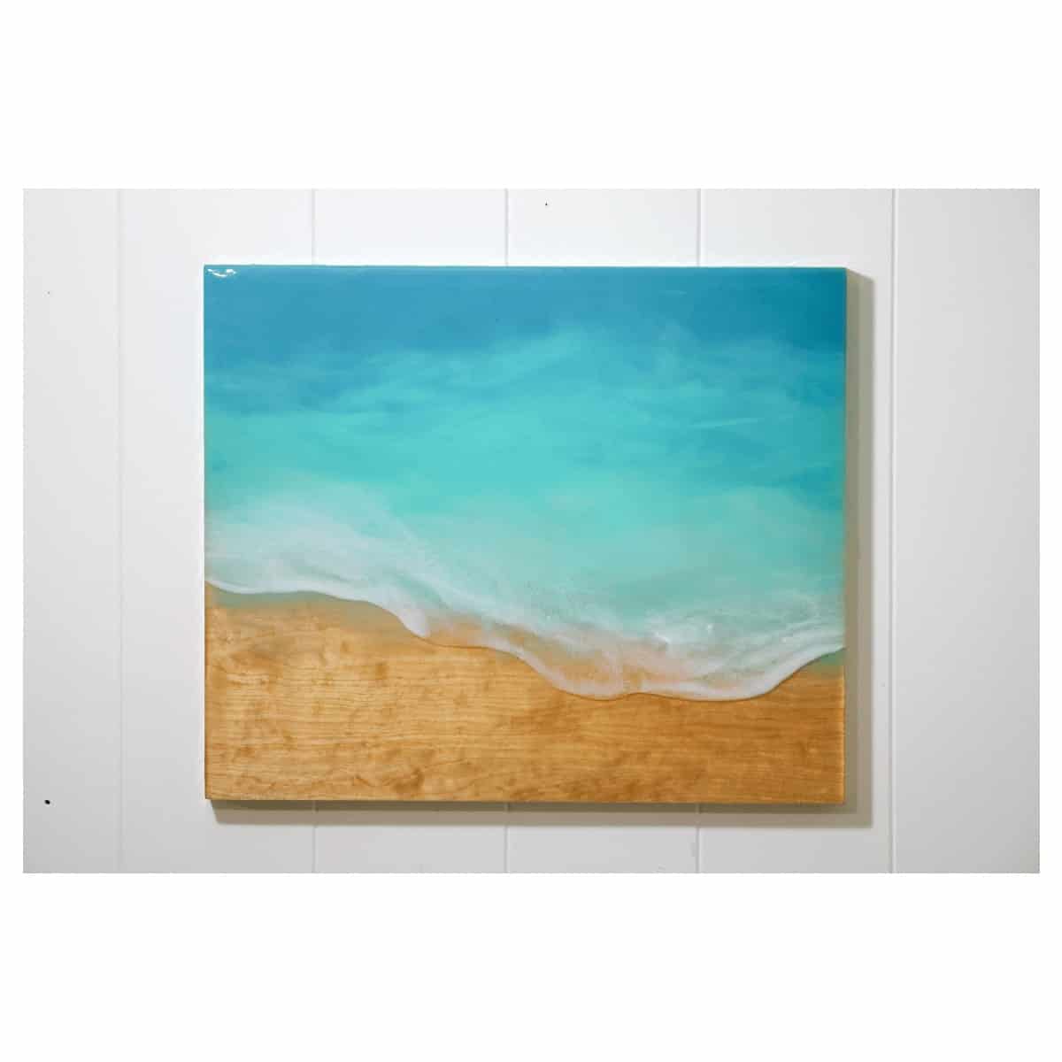 bree poort sunset colors cast on the sand original resin painting