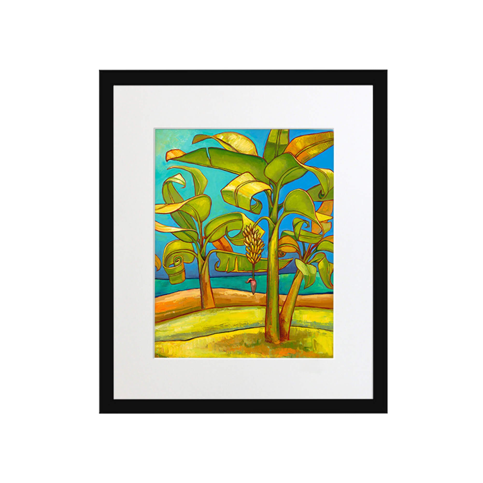 A playful depiction of banana trees by Hawaii artist Colin Redican