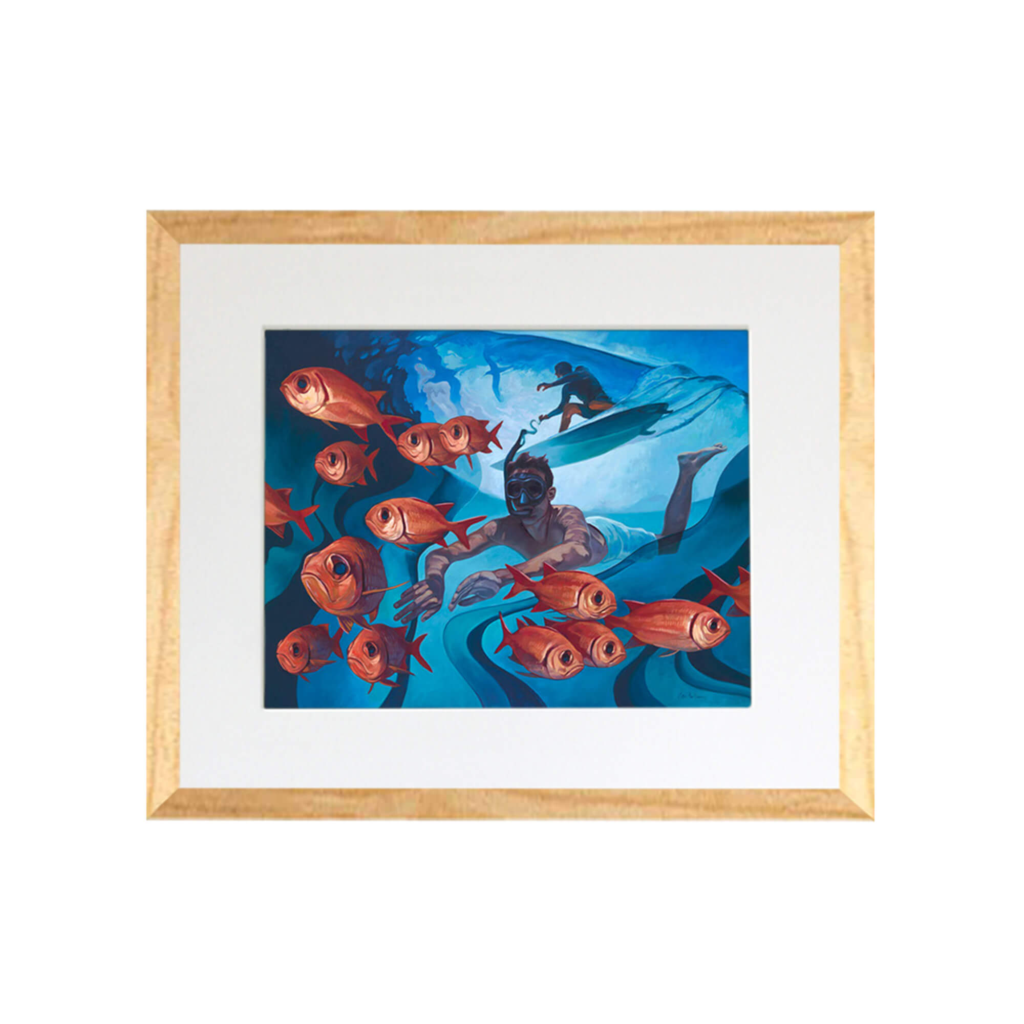 A school of red fish by Hawaii artist Colin Redican