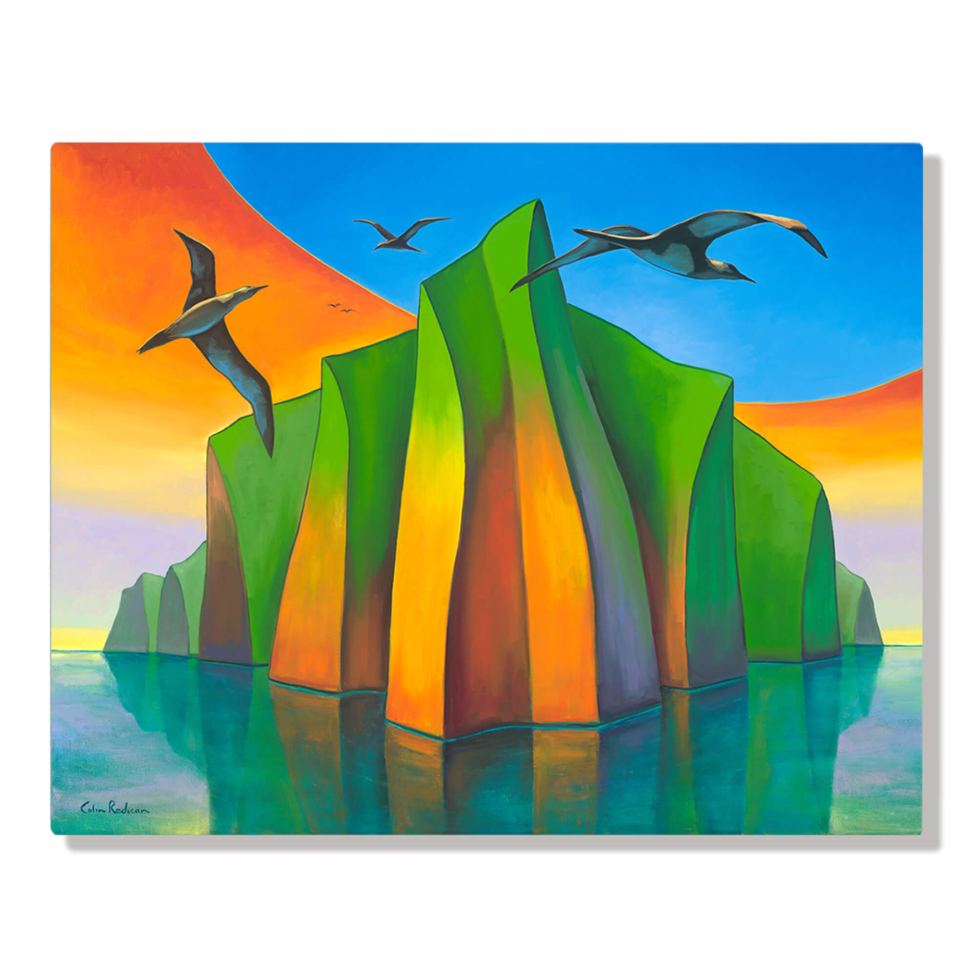 Colorful cliff by Hawaii artist Colin Redican
