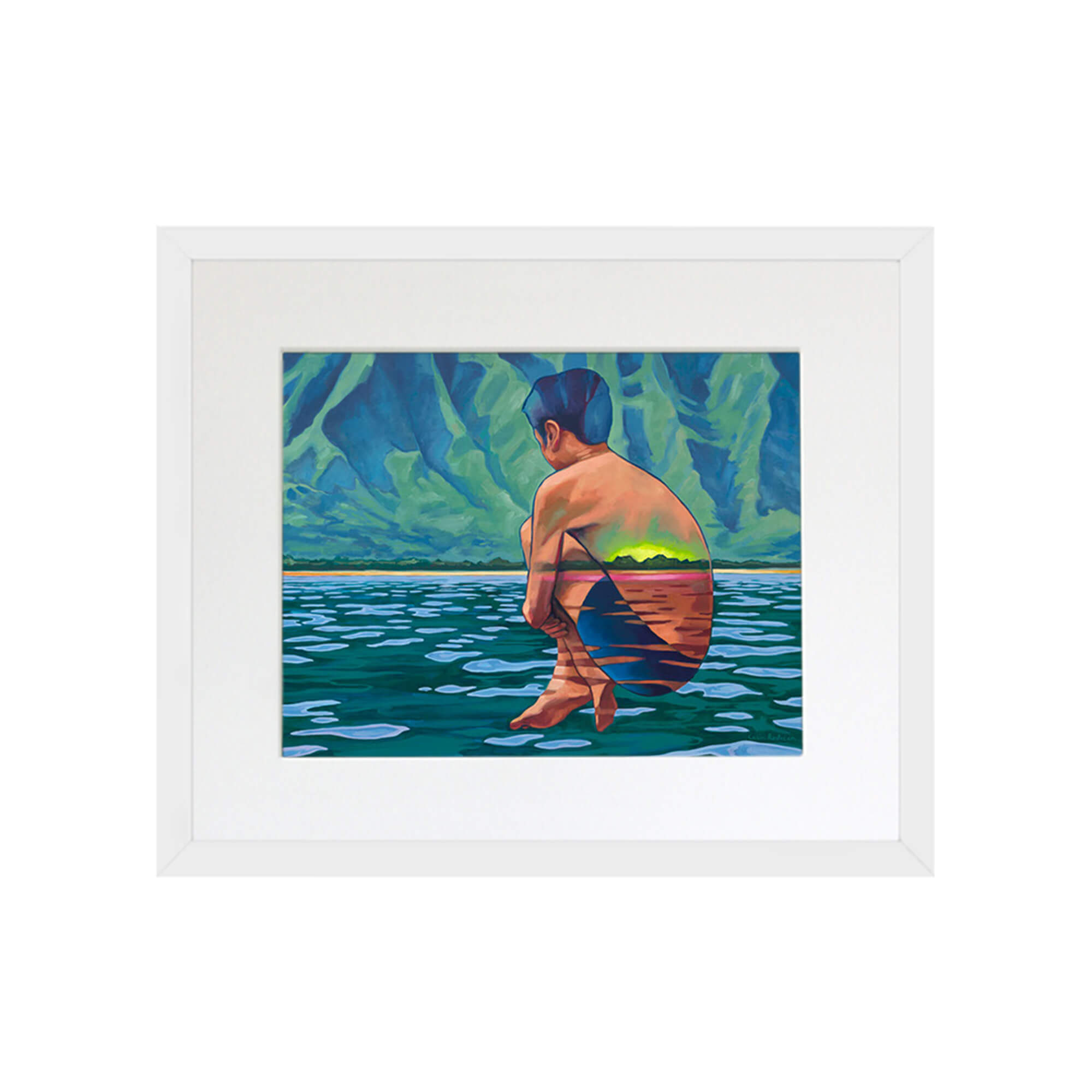 A boy and a tropical island by Hawaii artist Colin Redican