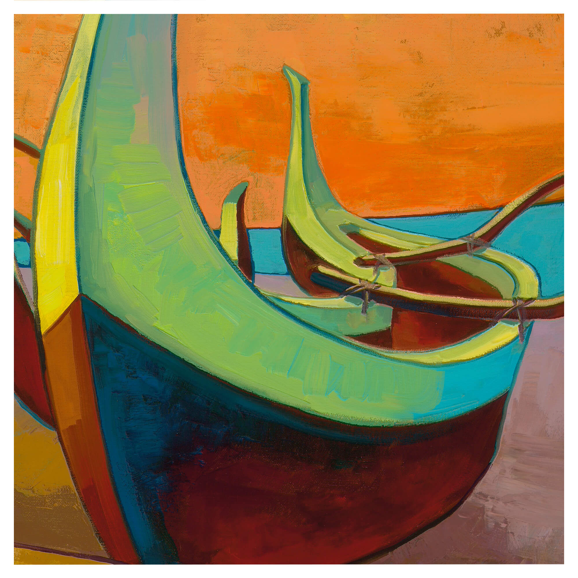 Curved boat by Hawaii artist Colin Redican