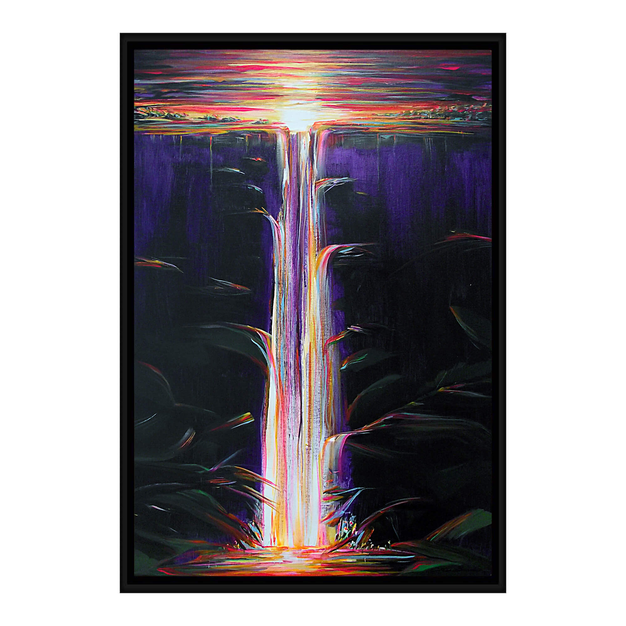 Abstract waterfall by Hawaii artist Jess Burda
