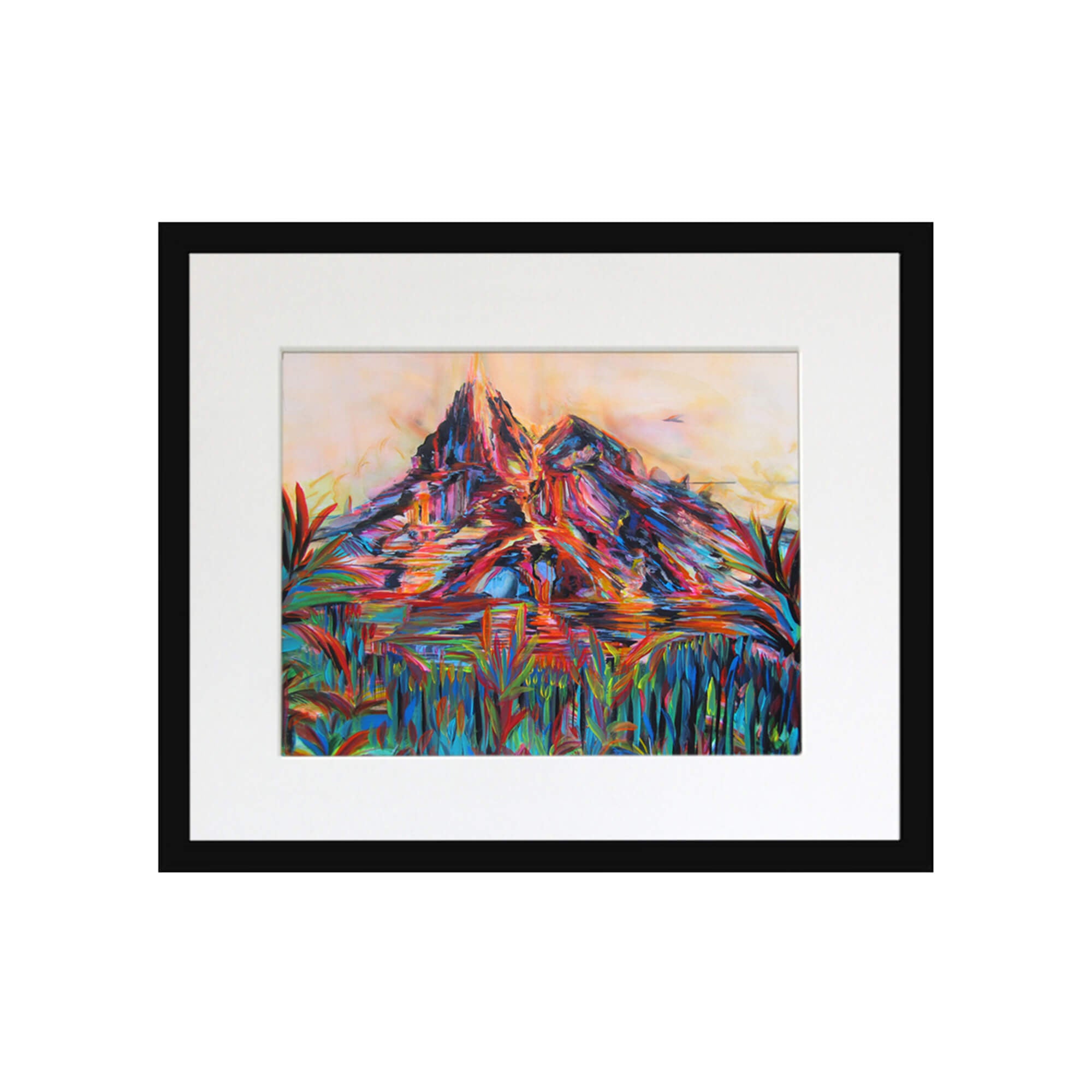 A multi-colored mountain by Hawaii artist Jess Burda