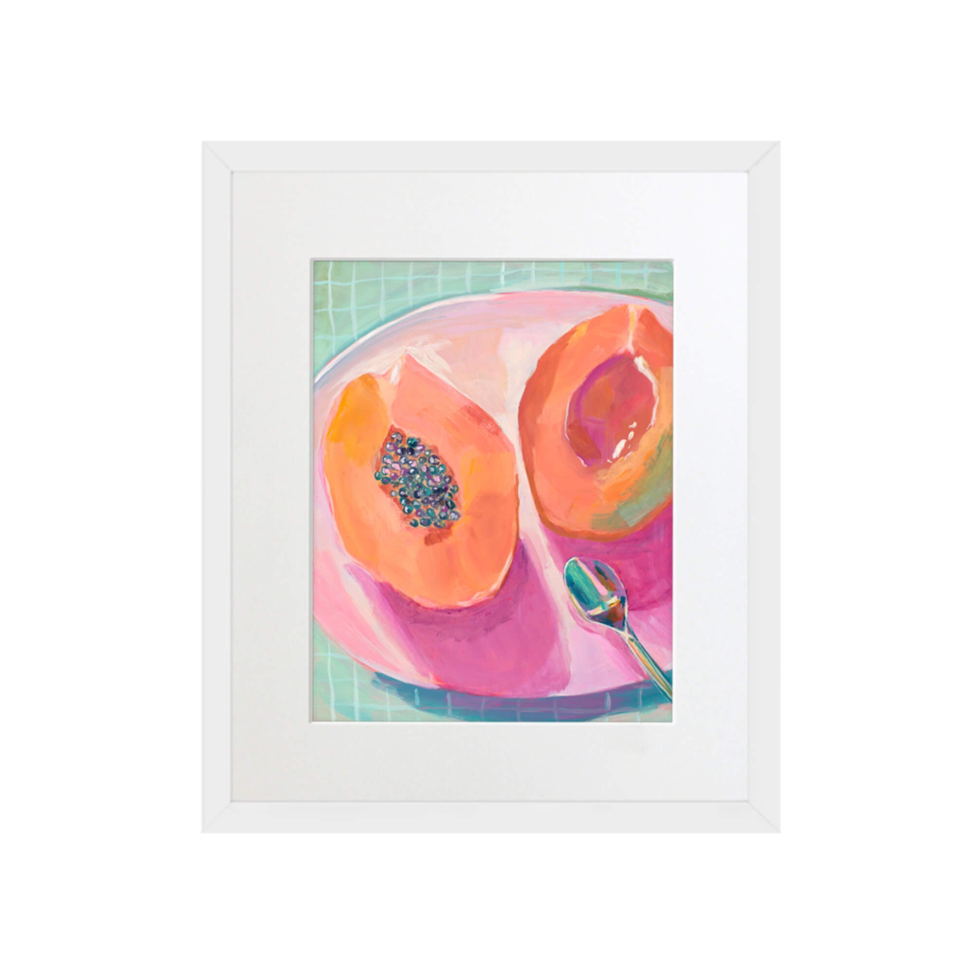 A depiction of papaya fruit by Hawaii artist Lindsay Wilkins