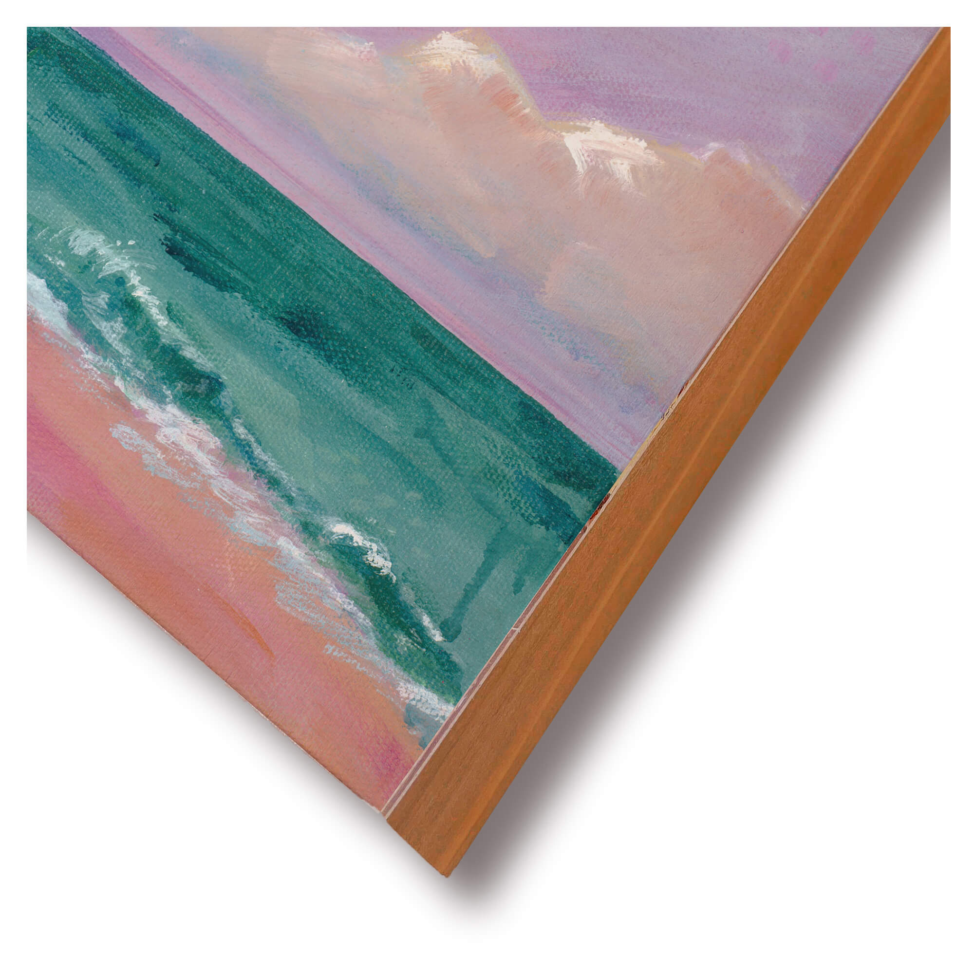 Teal-hued seascape and horizon by Hawaii artist Lindsay Wilkins