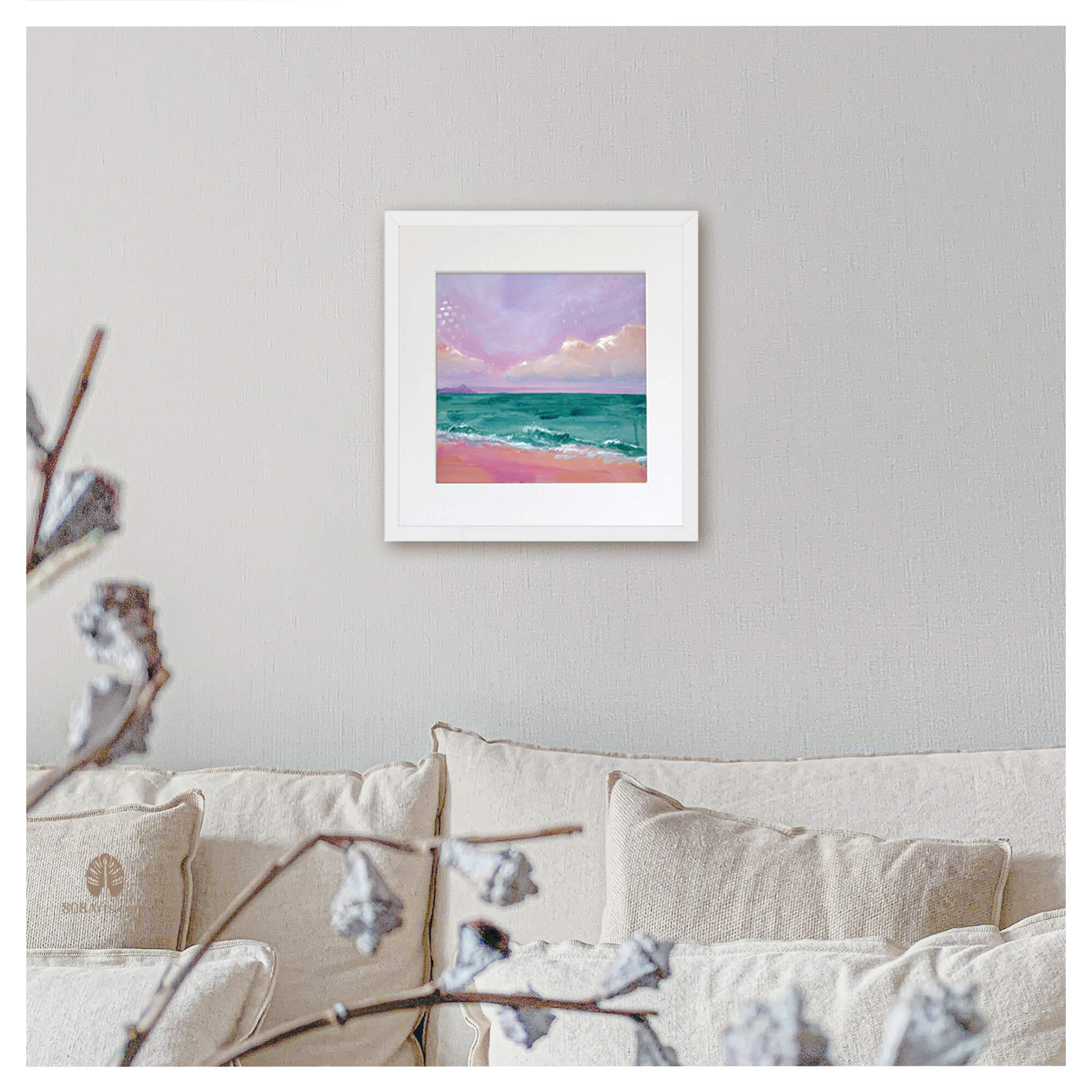 Seascape and horizon with pastel colors by Hawaii artist Lindsay Wilkins