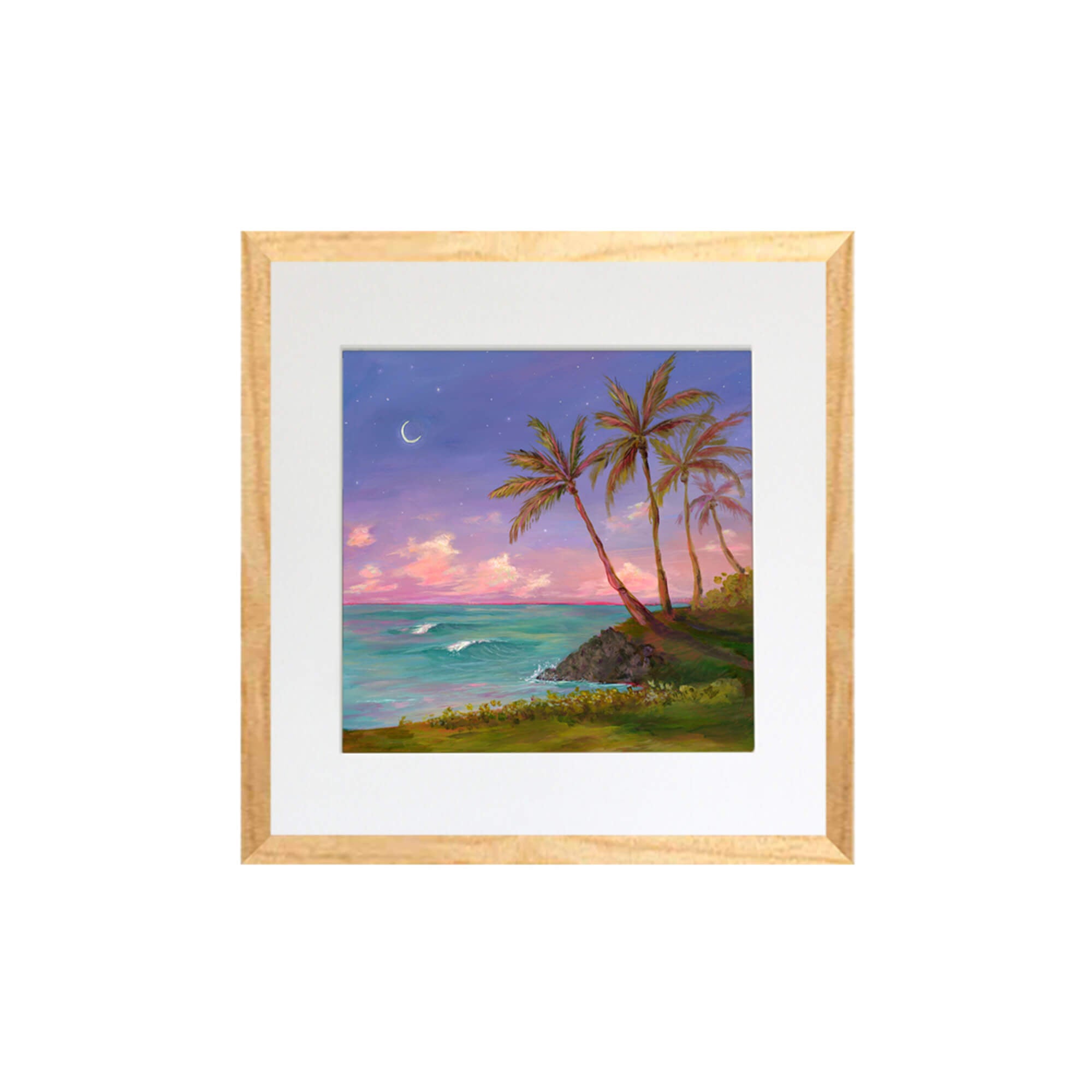 A perfect seascape and horizon view with pastel colors by Hawaii artist Lindsay Wilkins