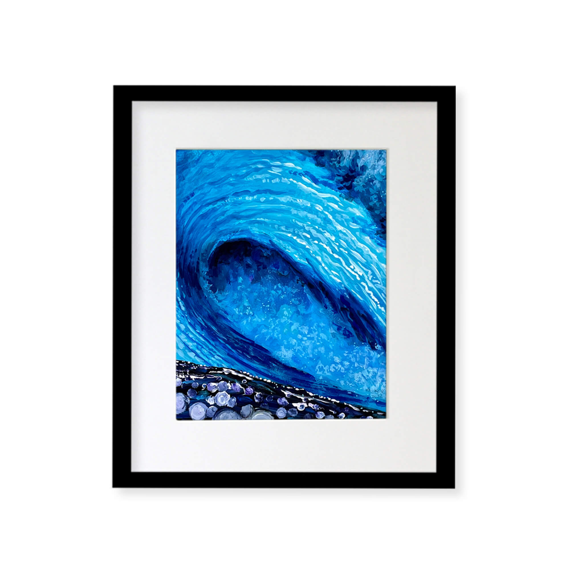Wave art with gradient blue hue by Wave artist Patrick Parker