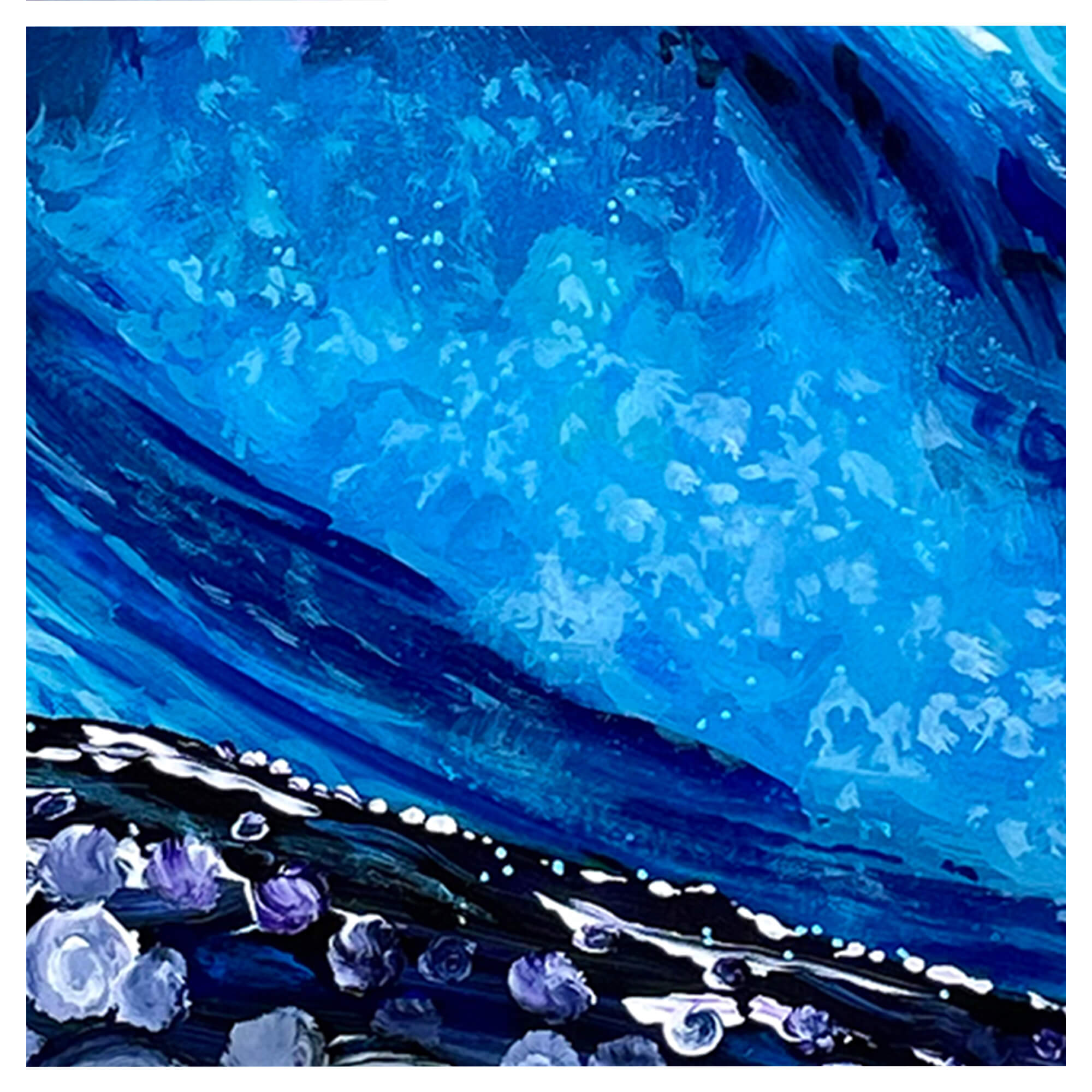 Blue wave art by Hawaii artist Patrick Parker