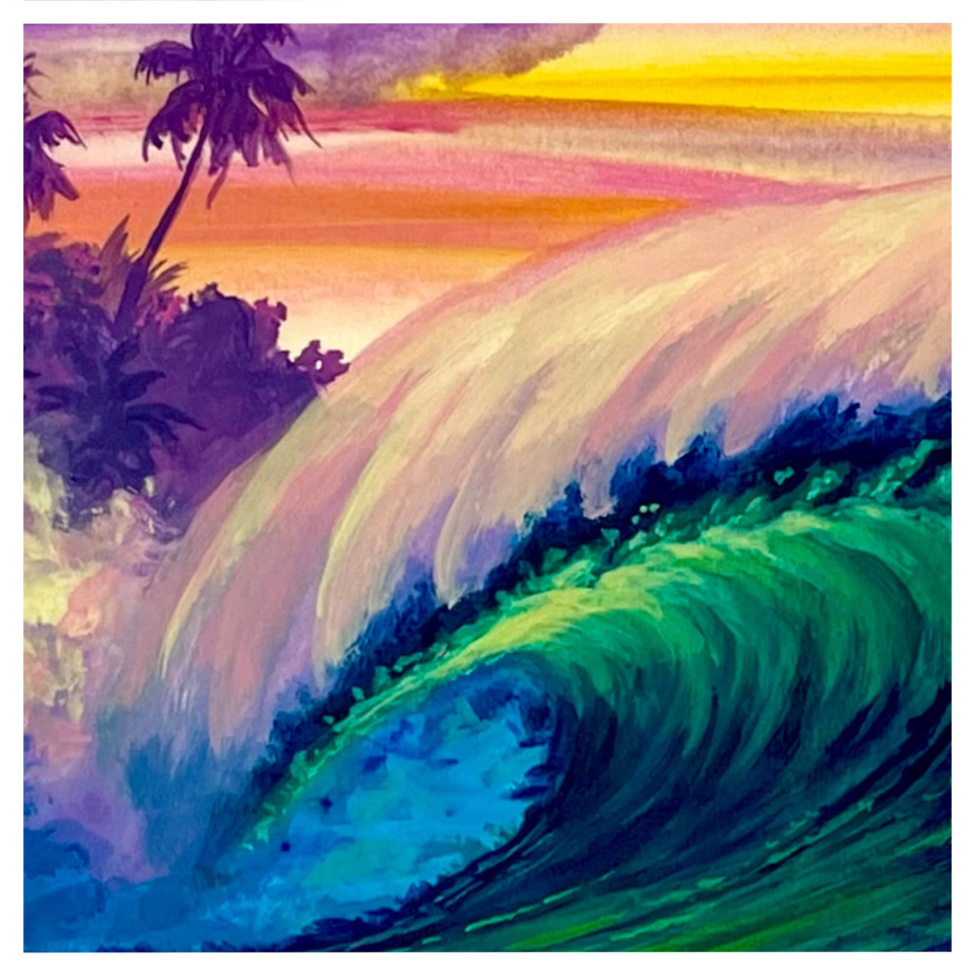 Colorful wave art by Hawaii artist Patrick Parker