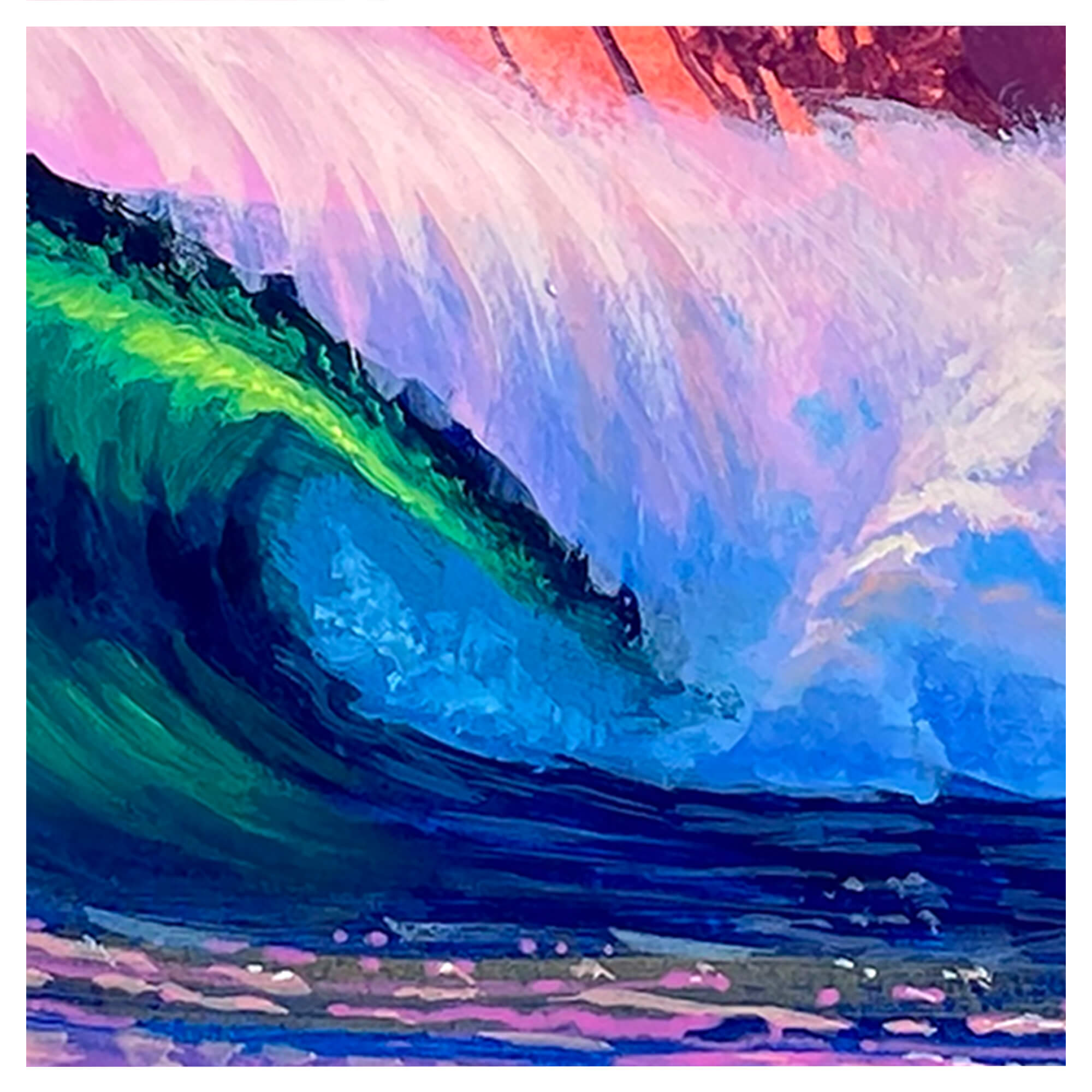 Crashing wave art by Hawaii artist Patrick Parker