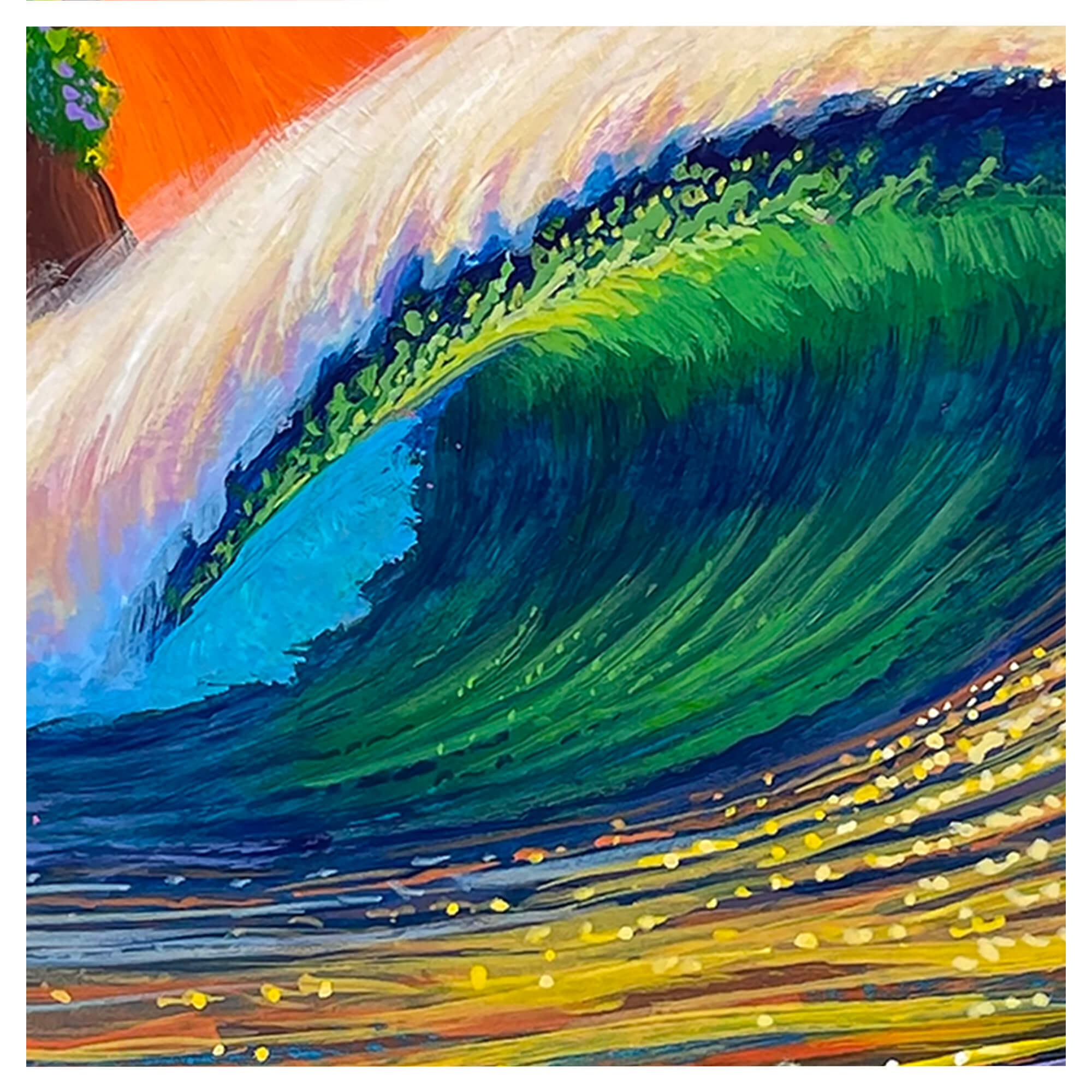 Crashing wave art by Maui artist Patrick Parker