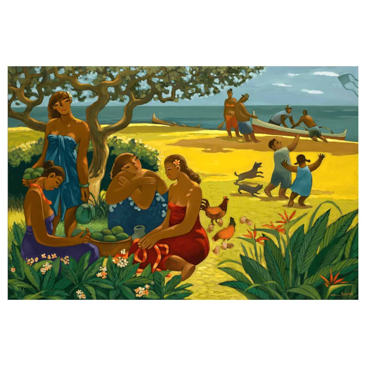 tim nguyen islanders daily life original painting